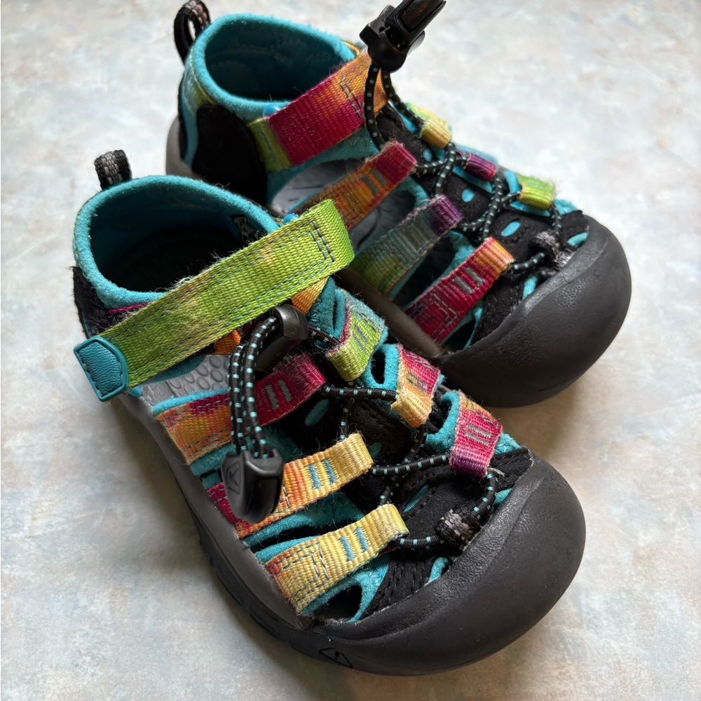 Keen Black Sandals with Adjustable Straps and Durable Sole